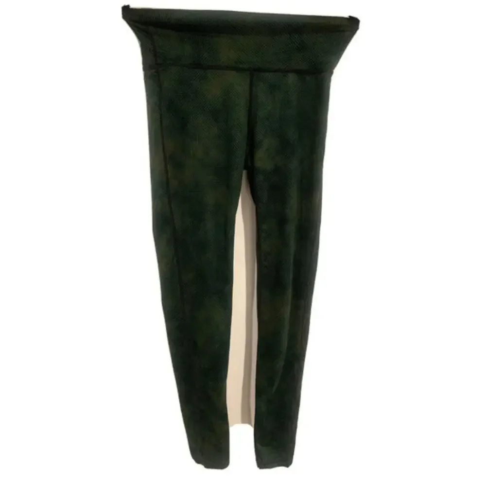 ATHLETA women's size Small workout exercise Leggings green print‎